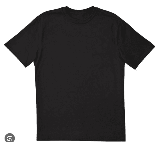 black t-shirt
